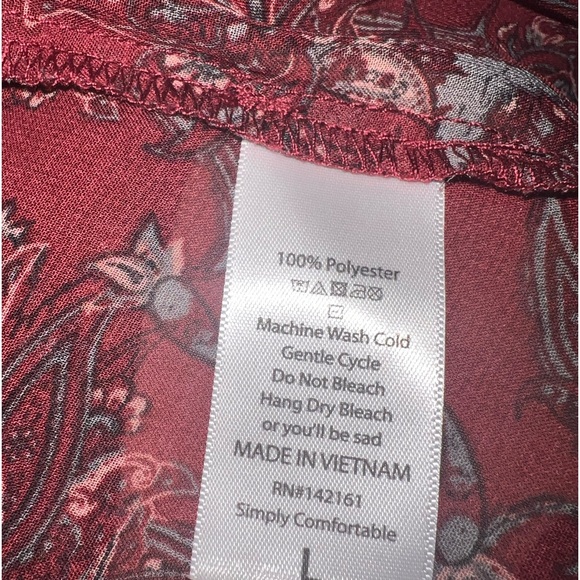 LulaRoe Kimono Style Shear Flowing Top Size Large - Picture 7 of 8